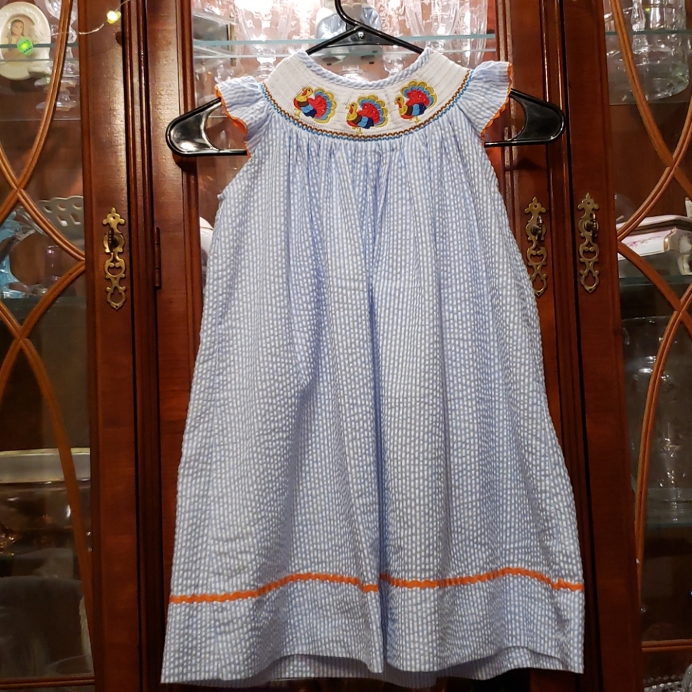 Lil Cactus, Smocked Turkey Dress 4T